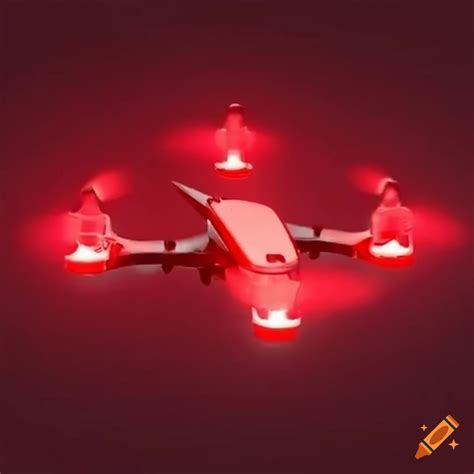 Drone With Bright Red Lights On Craiyon