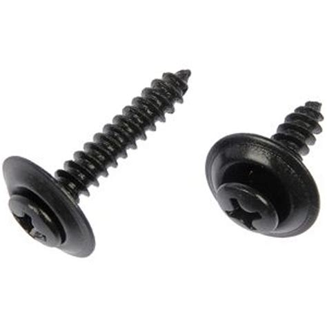 6 X 58 Phillips Oval Head Countersunk Washer Tapping Screw Black