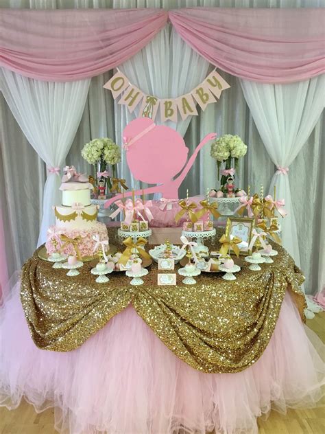 Ballerina Baby Shower Party Ideas Photo 1 Of 19 Catch My Party