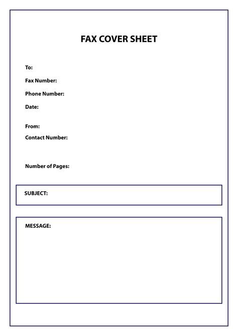 Free Basic Fax Cover Sheet Template Pdf And Word