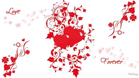 Love Forever Valentines Red Romance Love Corazones Hd Wallpaper