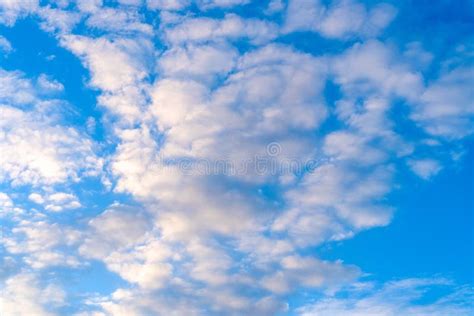 Blue Sky With Clouds On A Bright Sunny Day Stock Image Image Of