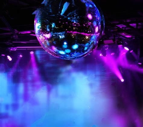 Colorful Disco Mirror Ball Led Dj Lights Night Club Backgrounds Vinyl