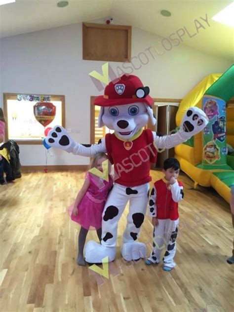 Paw Patrol Marshall Dog Adult Mascot Costume With Red Clothing Fancy