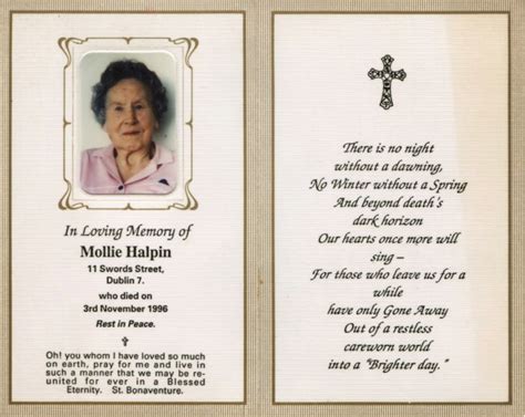 Printable Memorial Cards For Funeral Best Free Printable