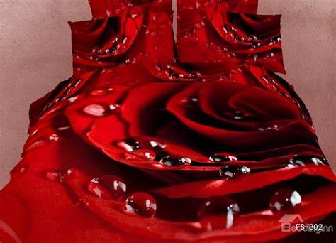 Fragrant Rose With Dewdrops Print D Bedding Sets Beddinginn D