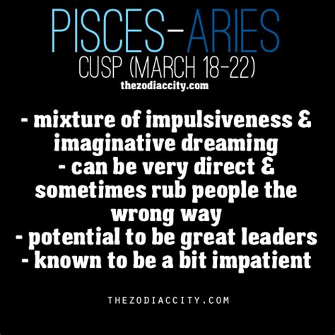 Insightful and creative, their mind is blessed by a youthful energy. Zodiac Files: Pisces-Aries Cusp | Pisces quotes, Aries ...
