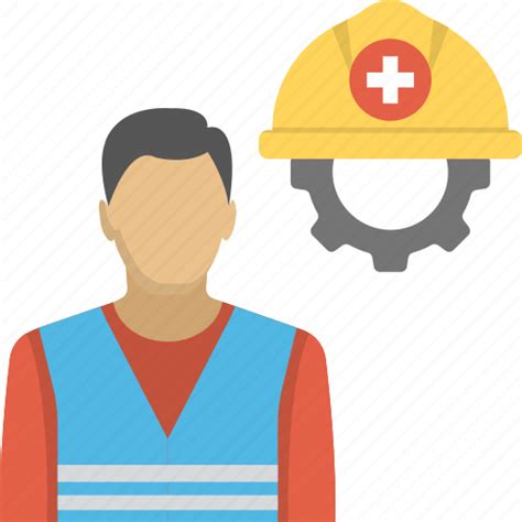 Engineer Labour Technician Worker Yellow Hat Icon