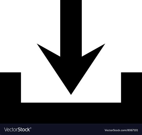 Downloads Flat Icon Royalty Free Vector Image Vectorstock