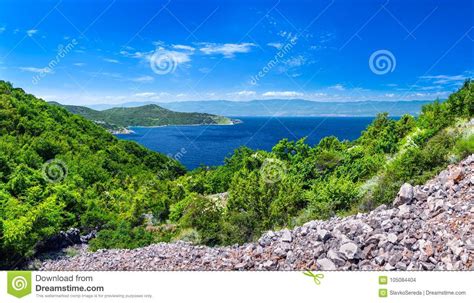 Wonderful Romantic Summer Afternoon Landscape Panorama Coastline