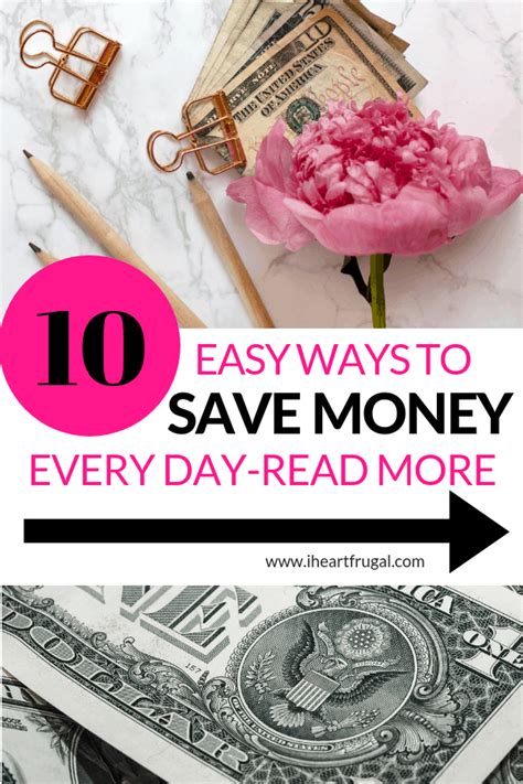 10 Easy Ways To Save Money Every Day I Heart Frugal