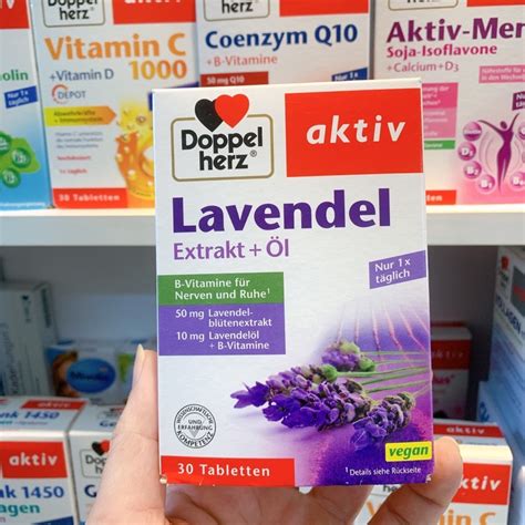 ViÊn UỐng NgỦ Ngon Lavendel Extrakt Öl Doppelherz Aktiv Hộp 30 Viên Hàng Nội địa Đức