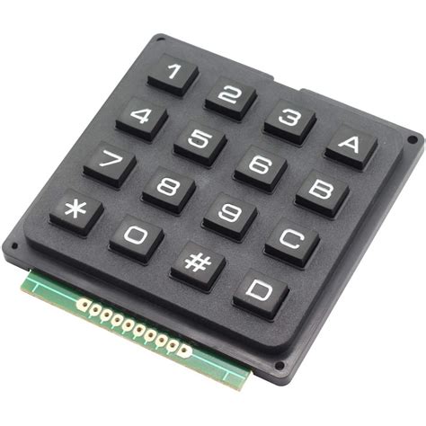 Keypad 4x4 Matrix Black 16 Button