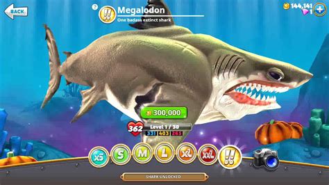 Megalodon Unlocked Sharks 300000 Coins Hungry Shark World