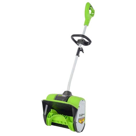 Greenworks 12 In 8 Amp Electric Snow Blower Shovel Gbss08000 The