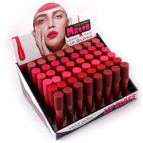 48pcslot Liquid Matte Lipstick Waterproof Sexy Red Lip Color Lipgloss