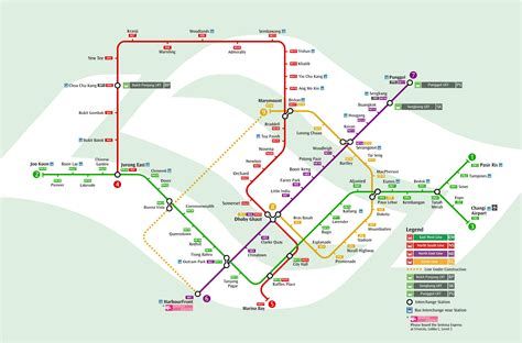 Mrt Singapur U Bahn Karte Singapur