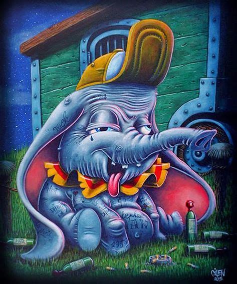 Dumbo Dans 15 Personnages De Disney Version Trash Quels Sont Les Plus