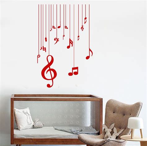 Vinyl Wall Decal Musical Notes Music Art House Interior Stickers Unique