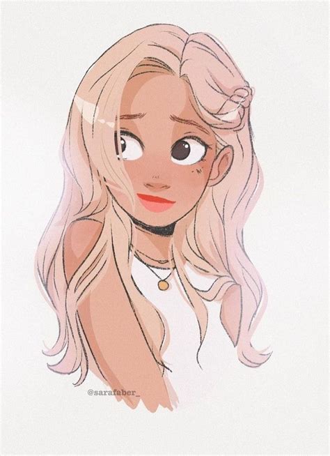 Aesthetic Girl Blond Hair 🤍 In 2022 Cartoon Girl Drawing Girl
