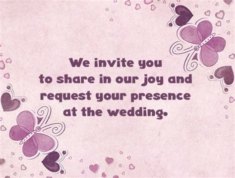 60 Wedding Invitation Messages And Wording Ideas Wishes And Messages Blog