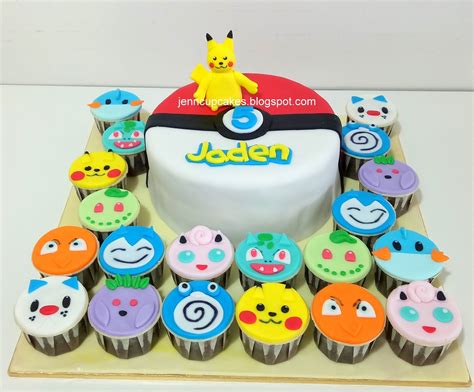 Jenn Cupcakes And Muffins Pokemon Cake And Cupcakes
