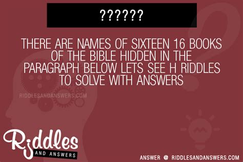 30 There Are Names Of Sixteen 16 Books Of The Bible Hidden In The