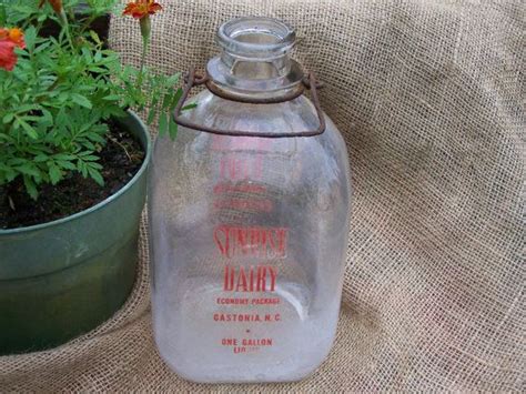 Vintage Gallon Glass Dairy Milk Bottle With By Bluridgevintage 3200