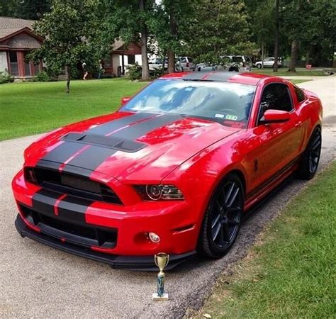 2015 Ford Red Mustang Black Racing Stripe Ford Mustang Shelby Cobra
