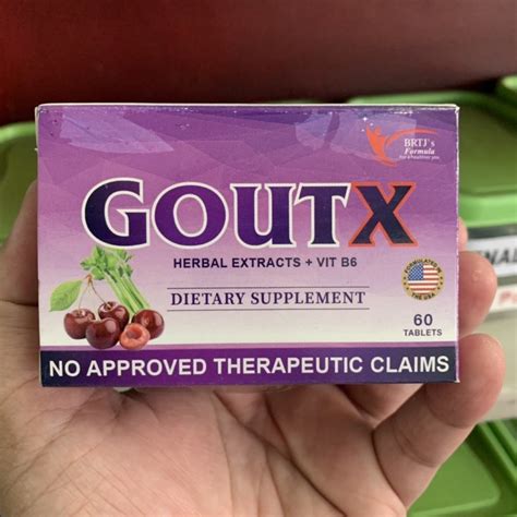 Gout X Gout X Herbal Extracts Vitamin B6 Dietary Supplement 1 Box