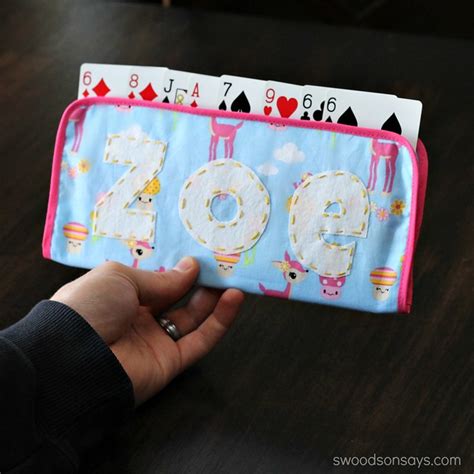 It only takes about 30 seconds per place card holder! DIY Playing Card Holder for Kids Tutorial - Swoodson Says