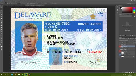 Delaware Driving Licence Psd Template Learn All Kind Of Hacking