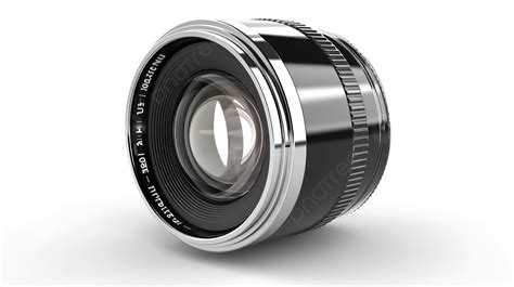 Camera Lens Illustration In 3d On A Plain White Background Lens