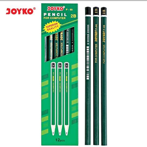 Jual Pensil 2b Joyko P 88 Isi 12 Pcs Hexagonal Grip Pencil For Computer