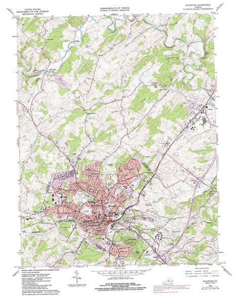 staunton topographic map 1 24 000 scale virginia