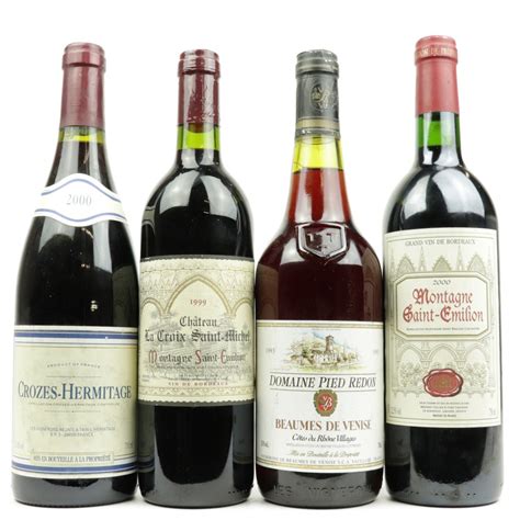 Assorted French Red Wines 4x75cl Wine Auctioneer