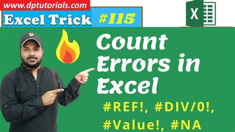 How To Count Cells That Contain Errors Excel Tricks Excel Tips
