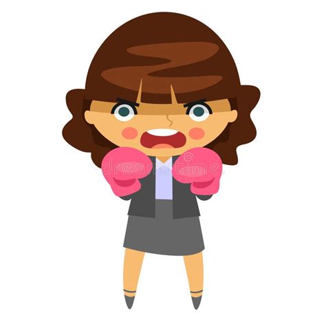 Woman Boxing Gloves Stock Vector Illustration Of Illustration 71090686
