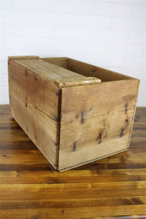 19 X 12 Vintage Wood Crate Wooden Crate Distressed Wood Box Etsy