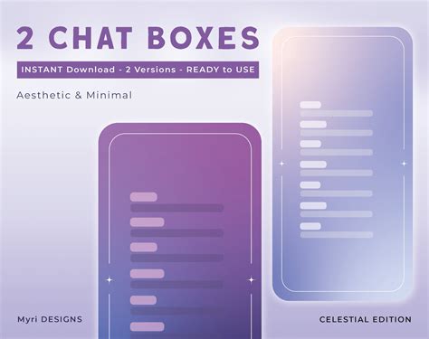 2 Pastel Purple Cute Minimal Aesthetic Twitch Chatbox Cute Chat Box
