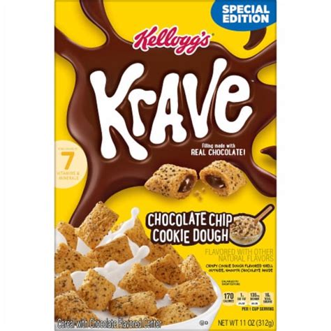 kellogg s krave chocolate chip cookie dough breakfast cereal 11 0 oz mariano s