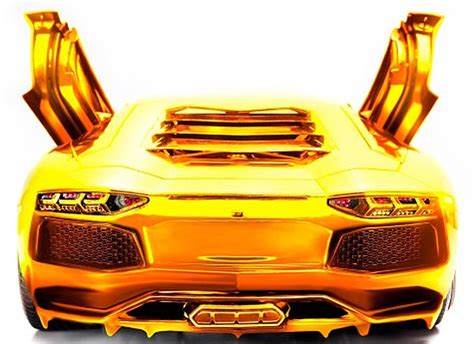 Gold Lamborghini Aventador World Most Expensive Model Car