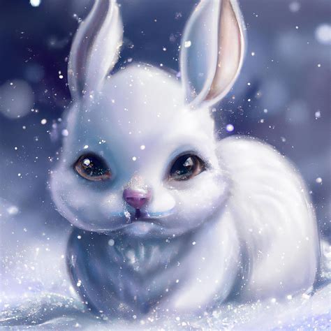 Baby Arctic Bunny Digital Art By Rhonda Barrett Fine Art America