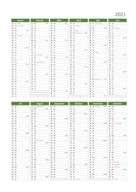 Ich möchte das datum im format tt.mm. Kalender 2021 Schweiz (Excel & PDF) | Schweiz-Kalender.ch