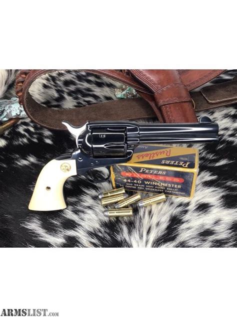 Armslist For Sale Colt Saa 44 40 Royal Blue Wivory Grips