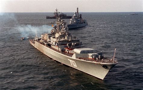 A Starboard Bow View Of The Russian Navy Krivak I Class Frigate