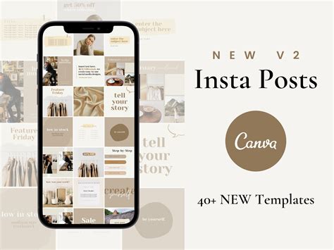 Blogger Instagram Post Templates For Canva Beige Instagram Feed Nude