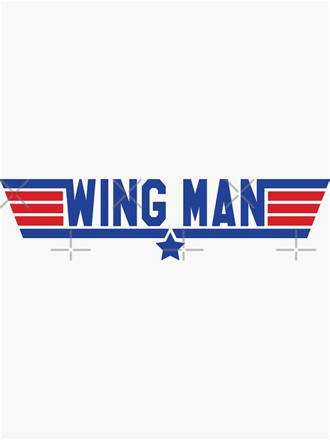 Wing Man Sticker For Sale By Osotshirts Redbubble