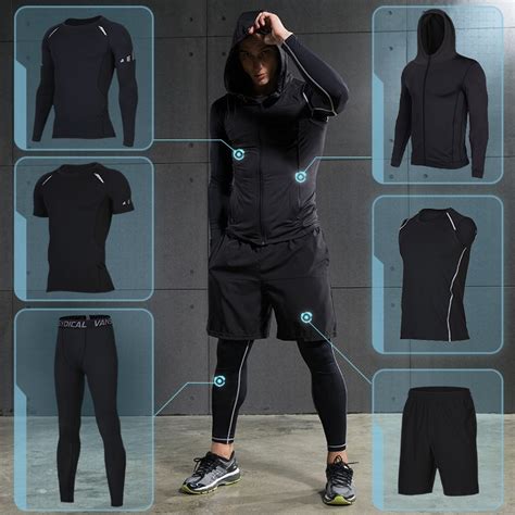 men s compression sportswear suit gym tights sports training clothes suits workout jogging