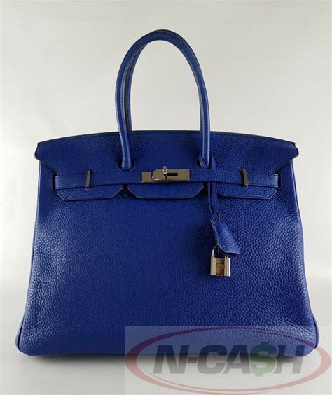 Hermes Birkin 35 Electric Blue Clemence N Cash